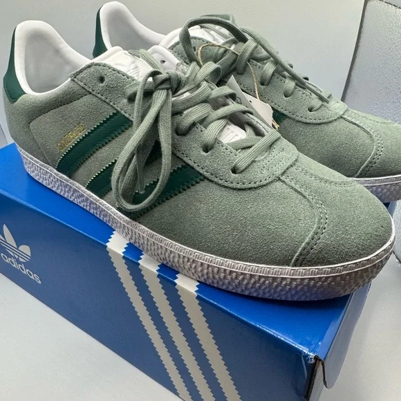 adidas | Shoes | Nib Adidas Gazelle Junior Suede Shoes Sneakers Green 65  Style Jp554 | Poshmark